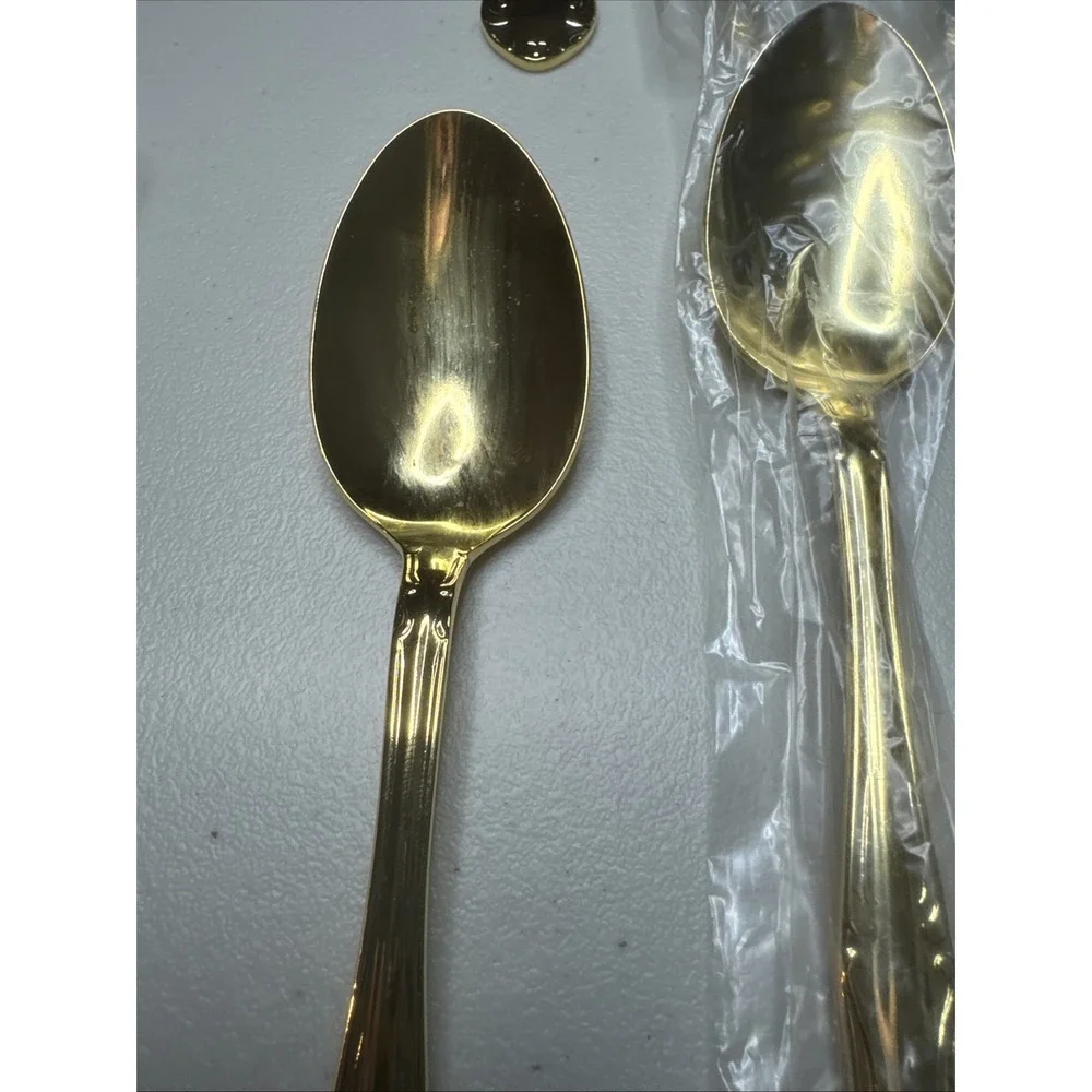 Gold-tone FLATWARE 'ROYAL' Stainless Steel Japan - Service for 4-20 Pieces